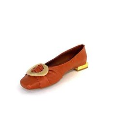 angel alarcon Angel Alarcon 24004 Cuir Orange Ballerines