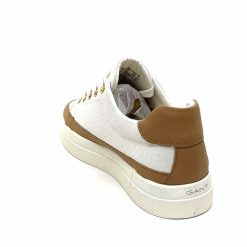 Gant Gant Avona Sneaker Textile Off White Cuir Marron Baskets