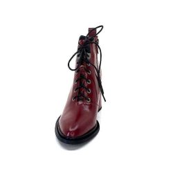 Elue Par Nous Elue Par Nous Paliki Cuir Rouge Bottines