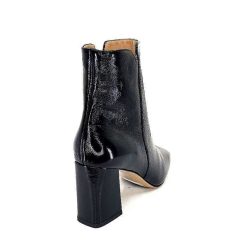 Ivoire0347b Ivoire Ch6556 Cuir Vernis Noir Bottines