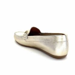 Ivoire0209b Ivoire 12052 Cuir Platine Dore Mocassins