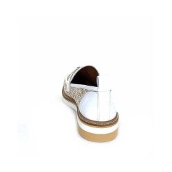 Philippe Morvan Philippe Morvan 6120 Cuir Blanc Raffia Blanc Beige Mocassins