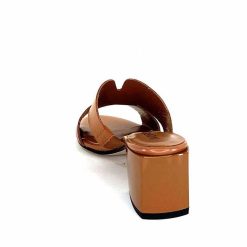 Ivoire0352 Ivoire F1555 Dario 3 Cuir Marron Cognac Mules