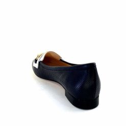 Ivoire0200 Ivoire 8002 For Cuir Bleu Marine Blanc Ballerines