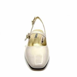 Ivoire0330 Ivoire S100 Cuir Vernis Creme Ballerines