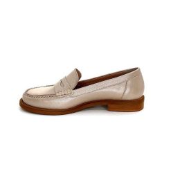 elisa lanci - lady shoes Ivoire Elsa N252 Cuir Beige Nacre Mocassins