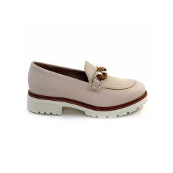 Ivoire0130a Ivoire 8B5118 Cuir Creme Mocassins