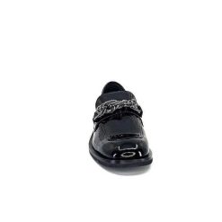 Ivoire0236a Ivoire 77502 Falconi Cuir Vernis Noir Mocassins