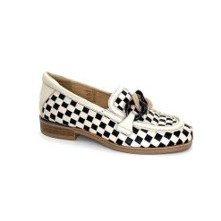 Softwaves Softwaves 8.3532-013 Cuir Noir Creme Mocassins