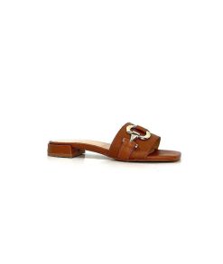 Ivoire0346a Ivoire 22682 Cuir Marron Mules