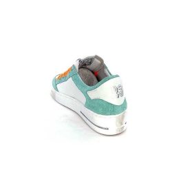 Semerdjian Semerdjian Smr Noubar 11490 Cuir Blanc Daim Turquoise Baskets