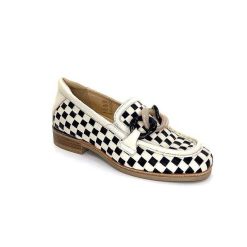 Softwaves Softwaves 8.3532-013 Cuir Noir Creme Mocassins