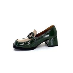 noa harmon Noa Harmon 9581-M01 Ben Cuir Vernis Vert Mocassins