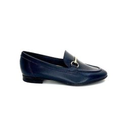 Ivoire0236a Ivoire 54564Dl Cuir Bleu Marine Mocassins