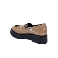 Ivoire0130a Ivoire 1M4883 Cuir Vernis Marron Mocassins