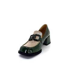 noa harmon Noa Harmon 9581-M01 Ben Cuir Vernis Vert Mocassins