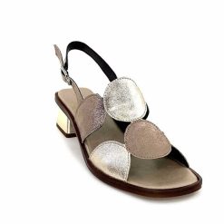 plumers Ivoire 3818 464 Cuir Metallique Platino Bronze Sandales