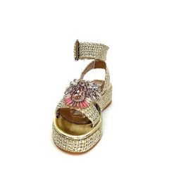 Ivoire0467a Fiorina S148 J715 Raffia Dore Bijoux Rose Plateformes