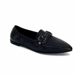 398-ivoire Ivoire M24066 Zb Cuir Noir Mocassins