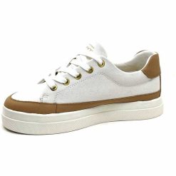 Gant Gant Avona Sneaker Textile Off White Cuir Marron Baskets