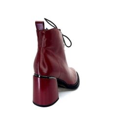 Elue Par Nous Elue Par Nous Paliki Cuir Rouge Bottines