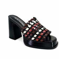 noa harmon Noa Harmon 9711 M06 Cuir Noir Multicolore Mules