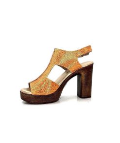 Myma Myma 6580/01 Cuir Metal Orange Sandales