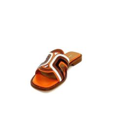 JHay Jhay 2305 Cuir Orange Marron Blanc Mules