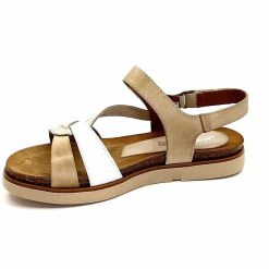 Ivoire0576a Xapatan 1633 Cuir Beige Blanc Or Plateformes