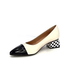 Dansi Dansi 5943 Cuir Creme Escarpins