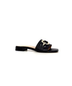 Ivoire0346a Ivoire 22682 Cuir Noir Mules