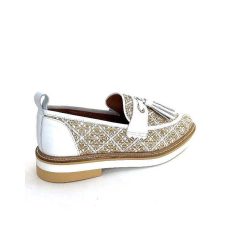 Philippe Morvan Philippe Morvan 6120 Cuir Blanc Raffia Blanc Beige Mocassins