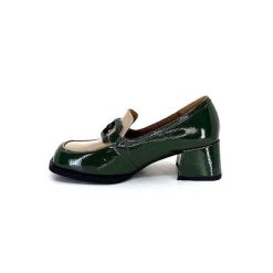 noa harmon Noa Harmon 9581-M01 Ben Cuir Vernis Vert Mocassins