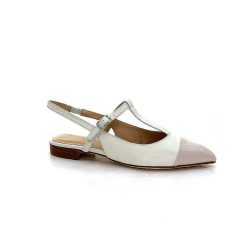 Ivoire0347b Ivoire Ch788 Cuir Creme Ballerines