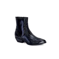 Ivoire0341a Ivoire Ar232 Cuir Noir Bottines