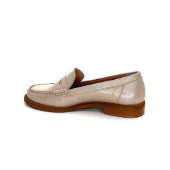 elisa lanci - lady shoes Ivoire Elsa N252 Cuir Beige Nacre Mocassins