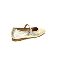 We Do Ivoire 55362 Cuir Metal Dore Ballerines