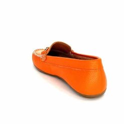 Ivoire0209b Ivoire 12052 Cuir Orange Mocassins