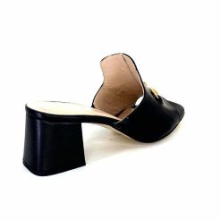 Ivoire0352 Ivoire K166 Caraibi2 Cuir Noir Mules