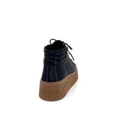 Ivoire0401a Baskets Ivoire 500-450 Cuir Noir Baskets