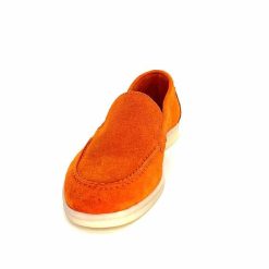 Ivoire0209b Ivoire 12851 Daim Orange Mocassins