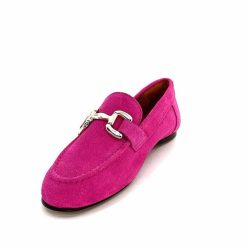 Ivoire0209b Ivoire 12807 Daim Fuchsia Mocassins