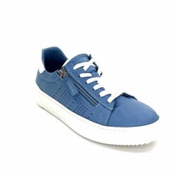 ivoire422 Ivoire 278 Cuir Bleu Baskets