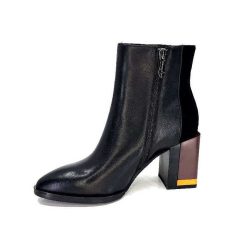 Elue Par Nous Elue Par Nous Palpe Cuir Noir Bottines