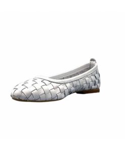 355-ivoire Ivoire 35.45.E201 Cuir Blanc Ballerines