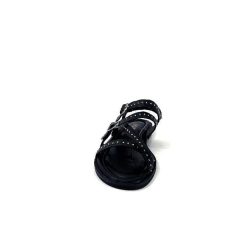 Ivoire0401a Ivoire 500.4301 Cuir Noir Sandales