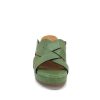 Ivoire0399a Ivoire 6080 Cuir Vert Olive Mules