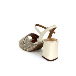 Ivoire0551 Ivoire 2150 Cuir Raffia Beige Plateformes