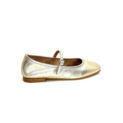 We Do Ivoire 55362 Cuir Metal Dore Ballerines