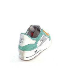 Semerdjian Semerdjian Smr Noubar 11490 Cuir Blanc Daim Turquoise Baskets